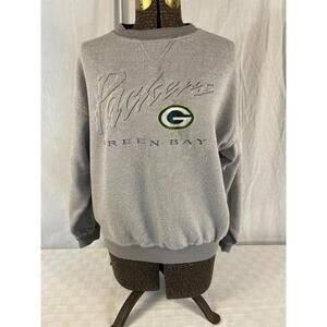 Vintage 90s Green Bay Packers Lee Sport Embroidered Sweatshirt Men’s M Gray NFL